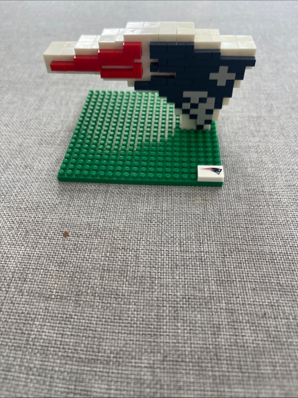 New England Patriots Building Block Display - Blue Red White